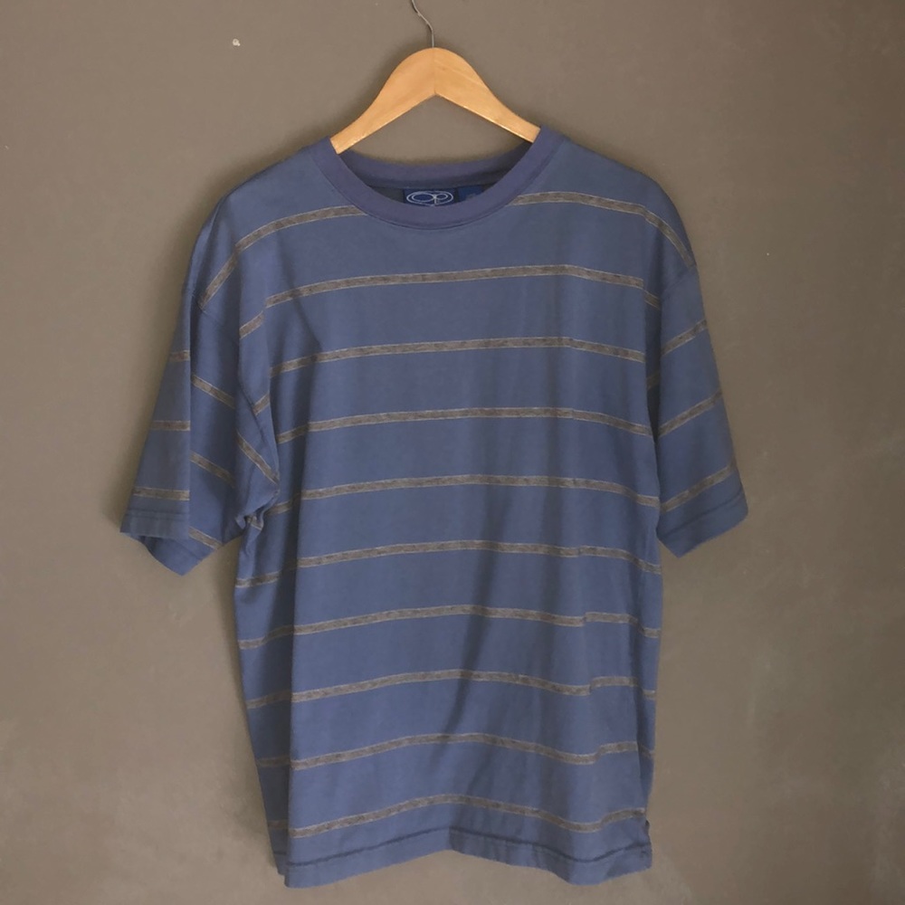 Casual Tee Shirt- Striped Blue
